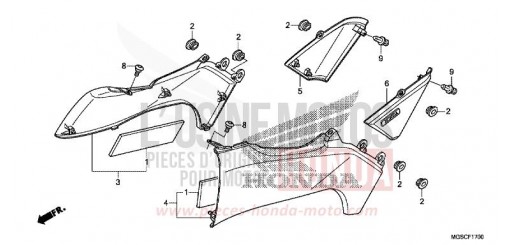 PANNEAU LATERAL NC700DC de 2012